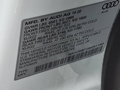 2021 Audi SQ8 4.0T Prestige quattro