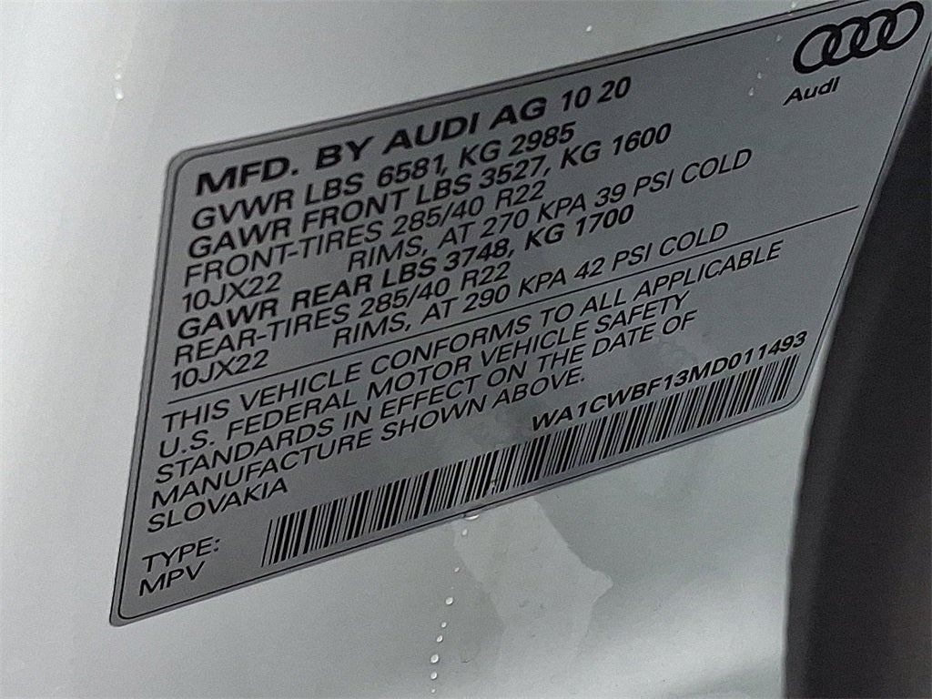 2021 Audi SQ8 4.0T Prestige quattro