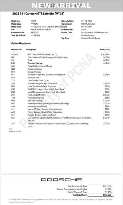 2023 Porsche 911 Carrera 4 GTS