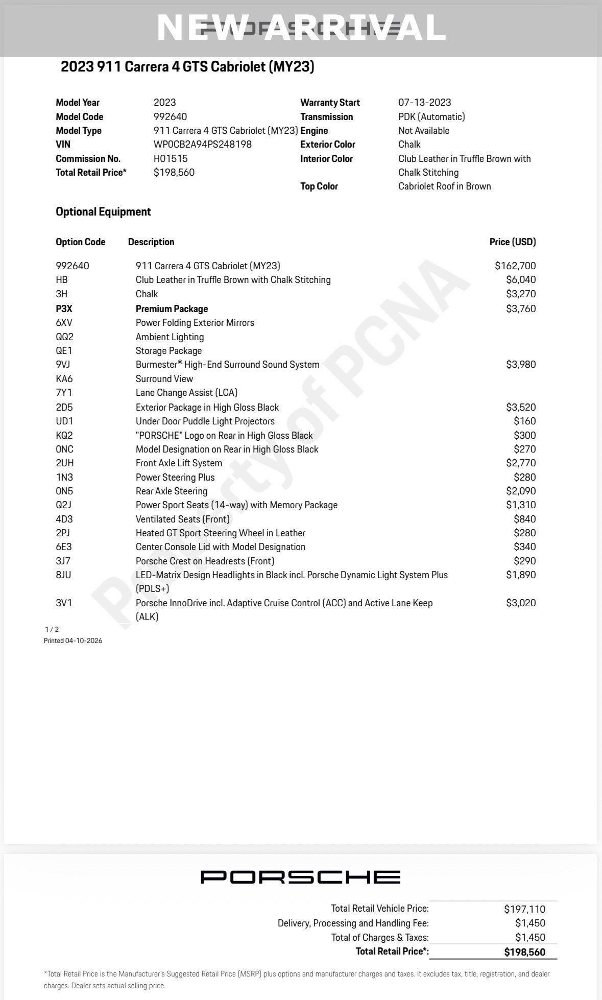 2023 Porsche 911 Carrera 4 GTS