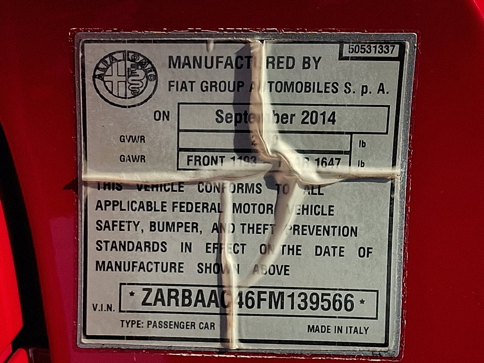 2015 Alfa Romeo 4C Launch Edition