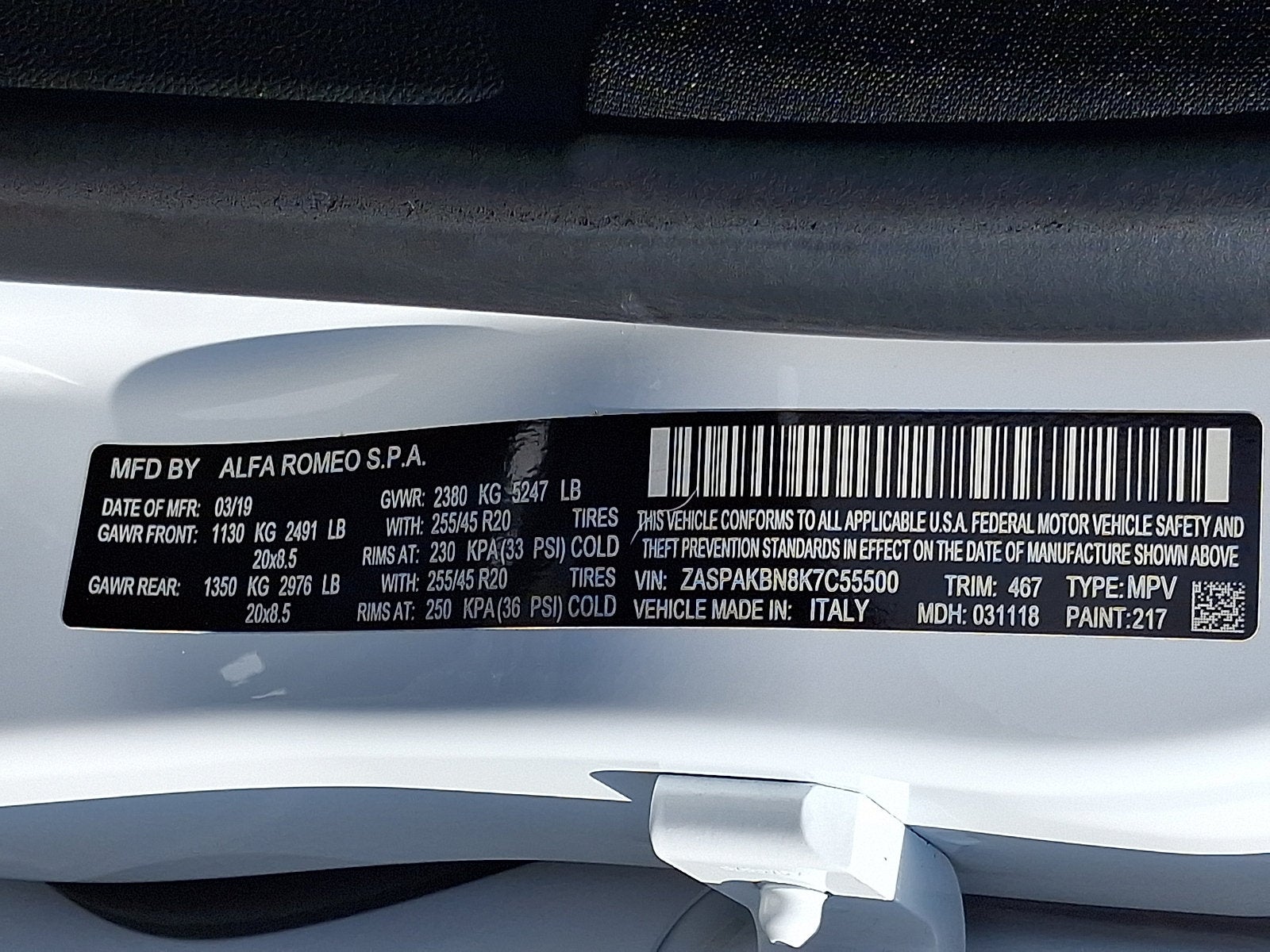 2019 Alfa Romeo Stelvio Ti Sport