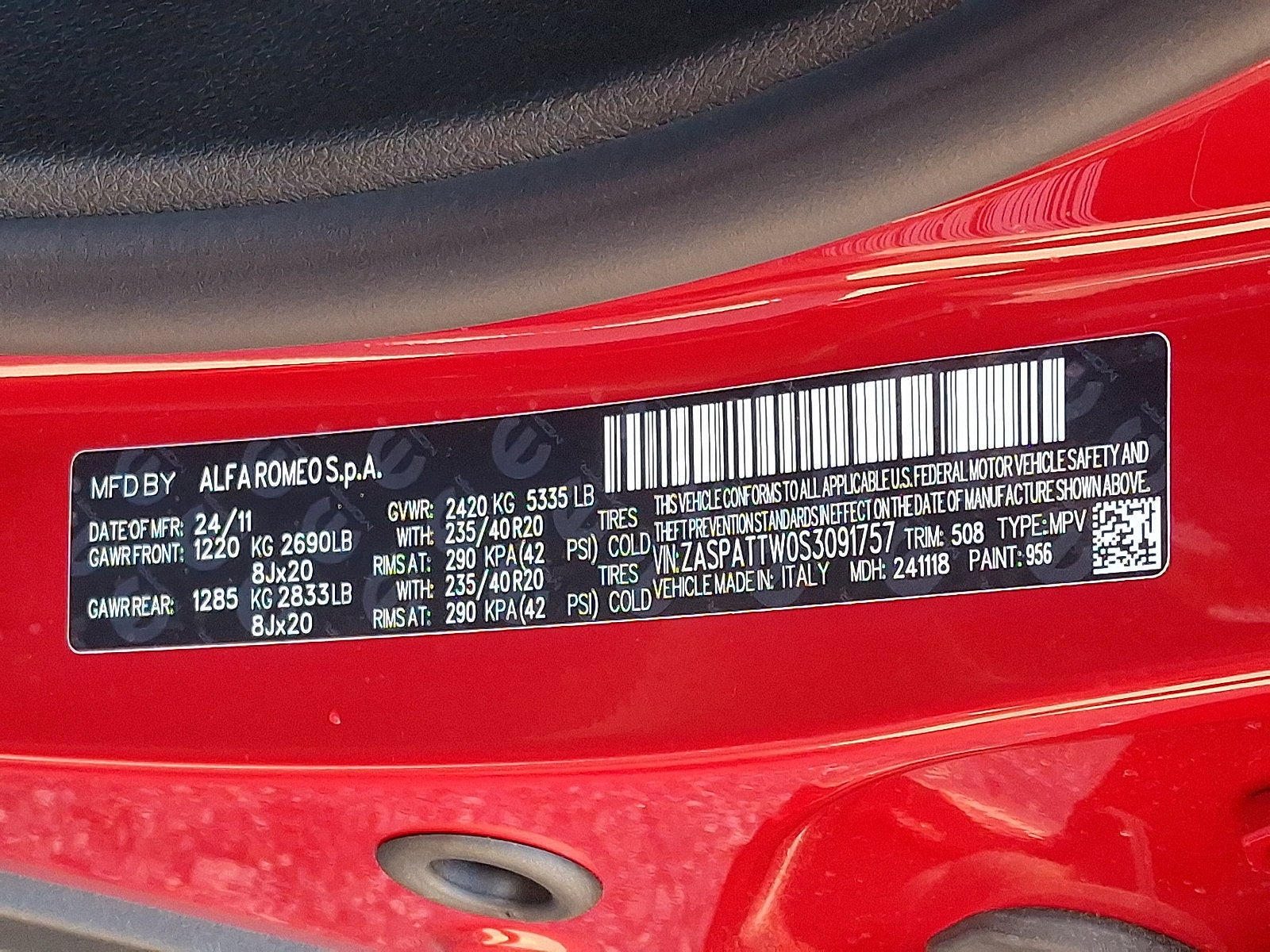 2025 Alfa Romeo Tonale Tributo Italiano Special Edition