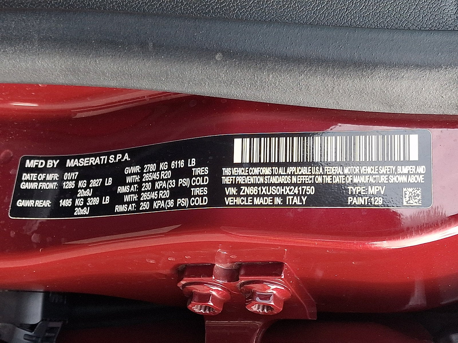 2017 Maserati Levante Base