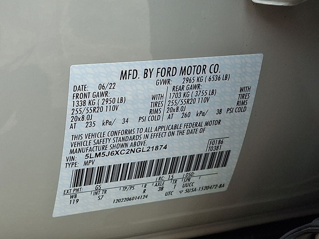 2022 Lincoln Aviator Standard