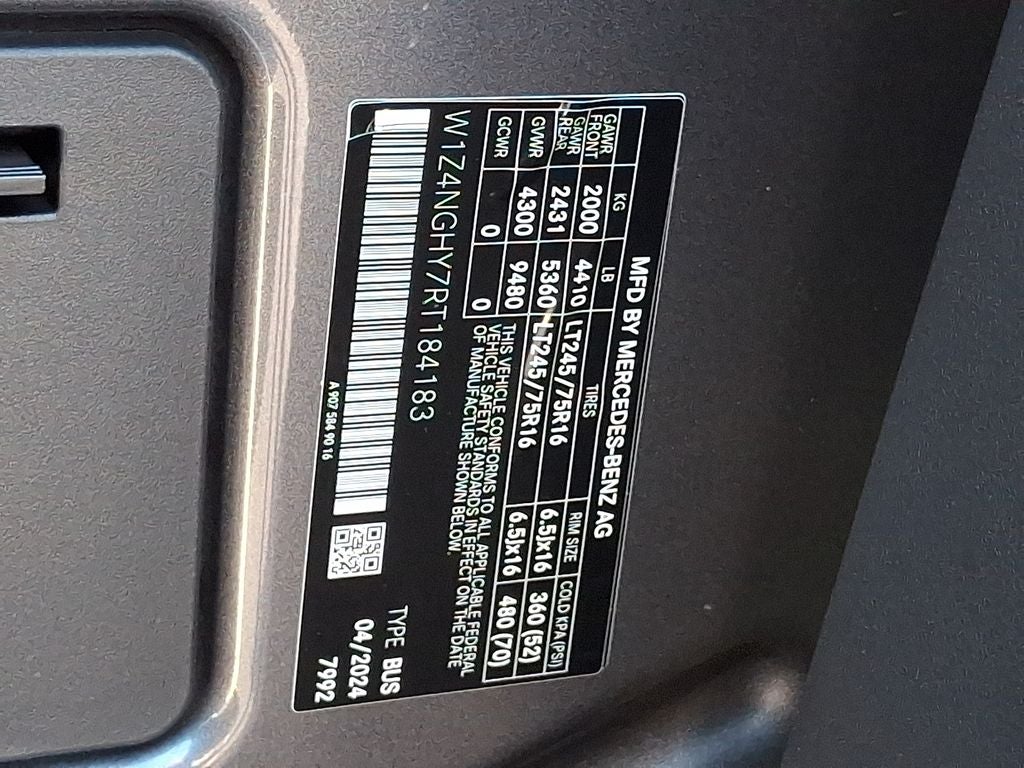 2024 Mercedes-Benz Sprinter 2500 Passenger 170 WB High Roof