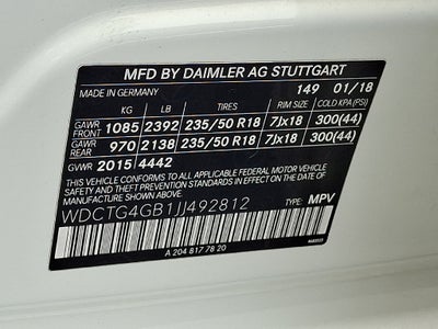 2018 Mercedes-Benz GLA GLA 250 4MATIC®