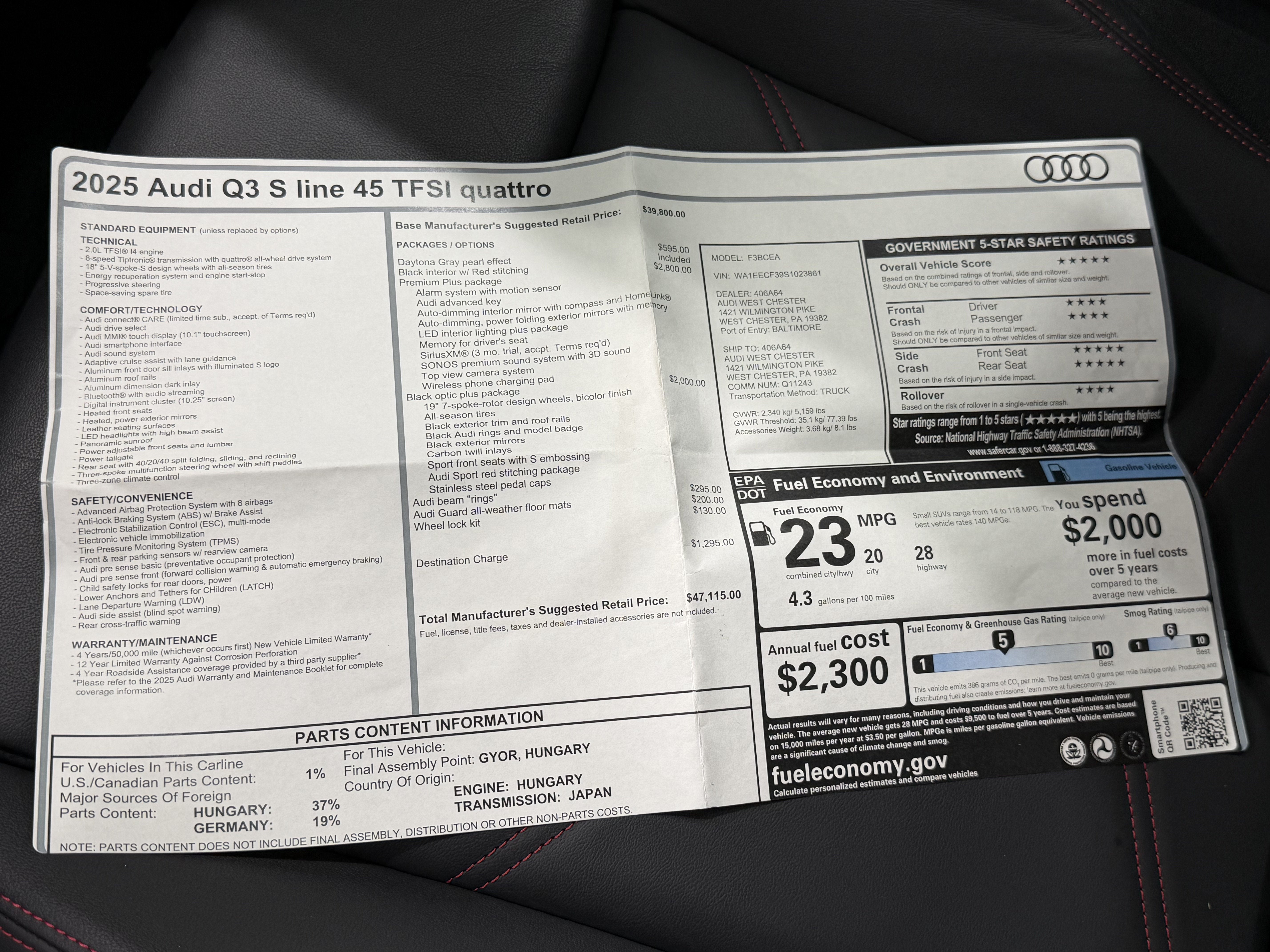 2025 Audi Q3 S Line Premium Plus