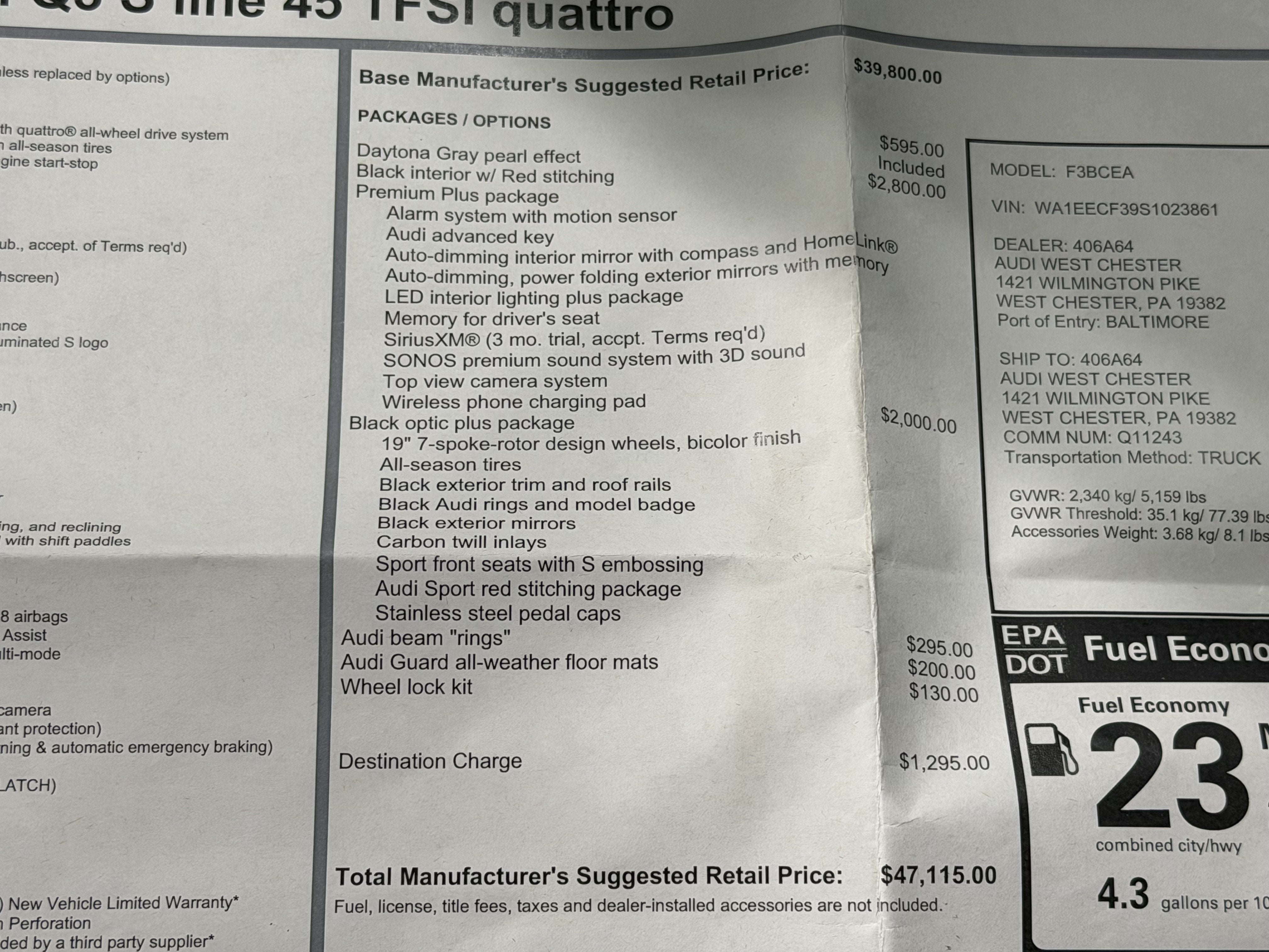 2025 Audi Q3 S Line Premium Plus