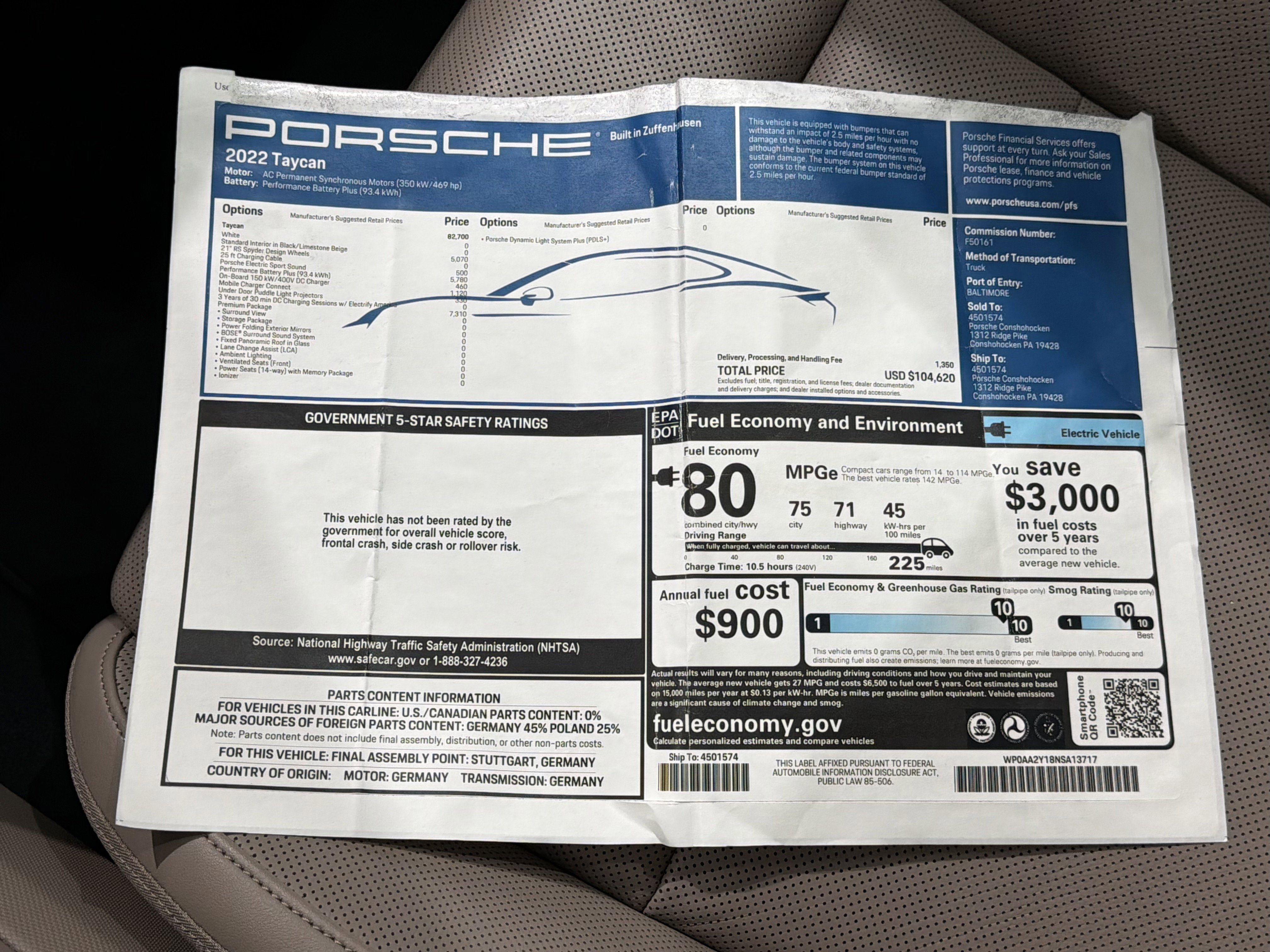 2022 Porsche Taycan RWD