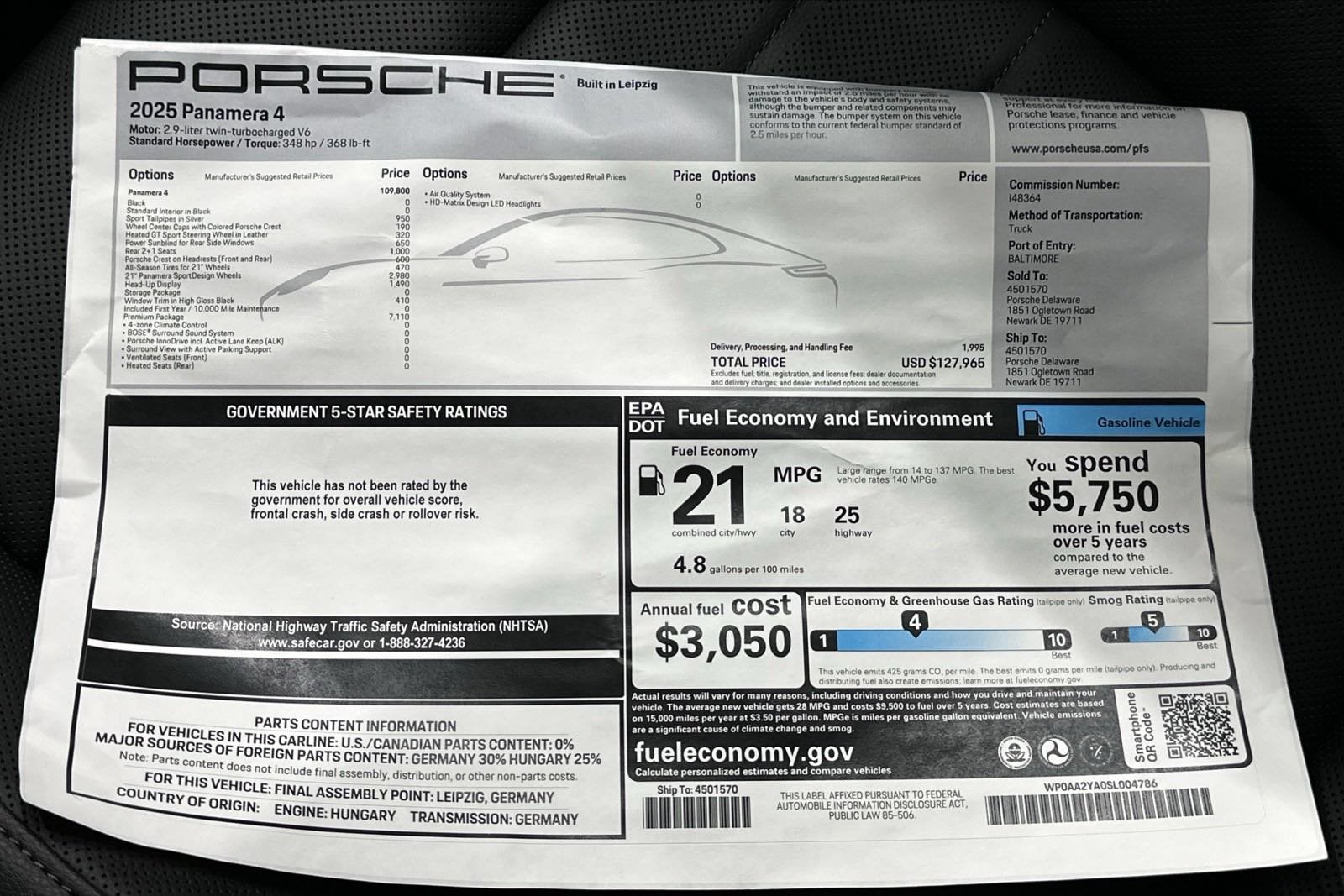 2025 Porsche Panamera 4
