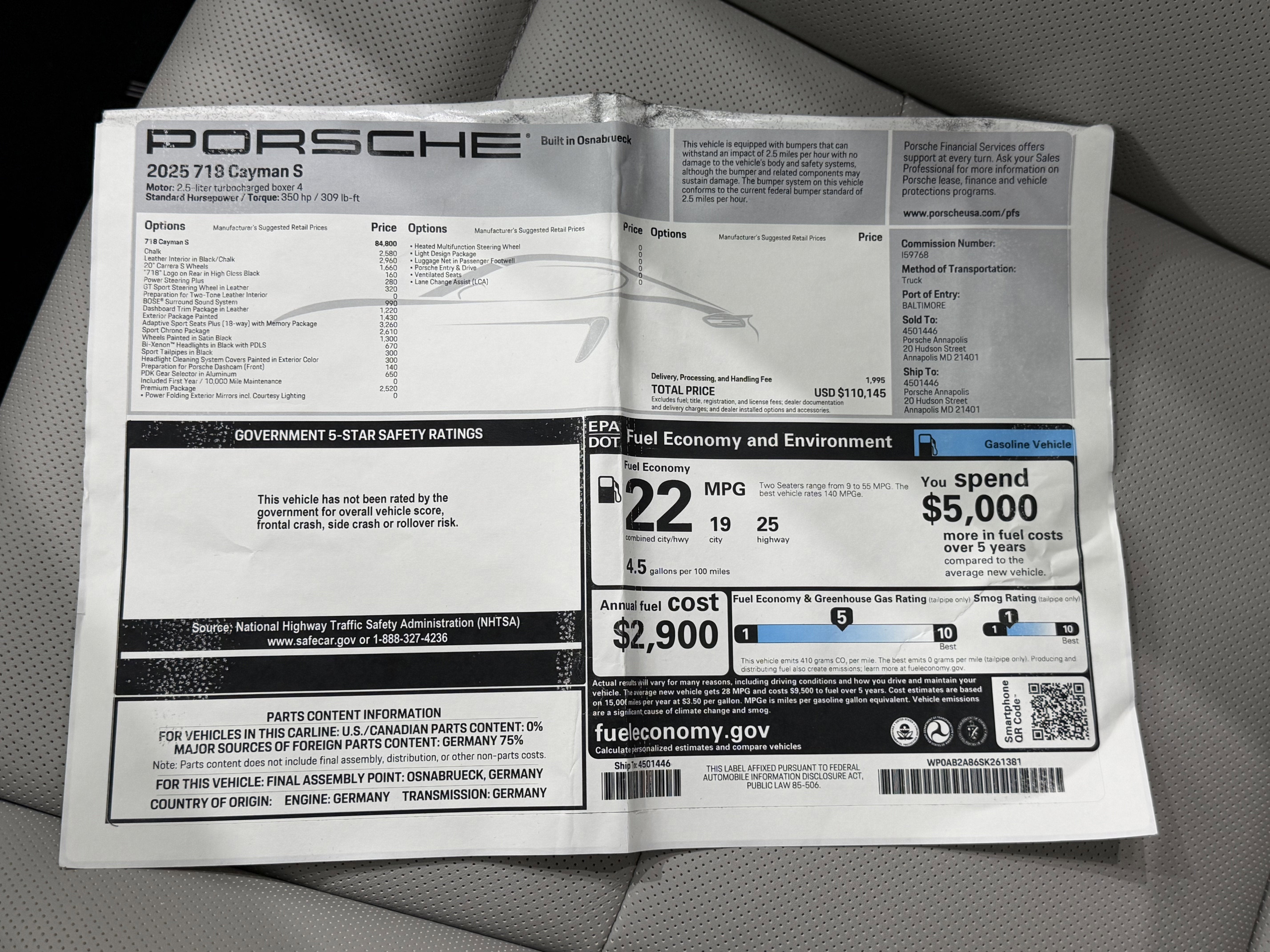 2025 Porsche 718 Cayman S