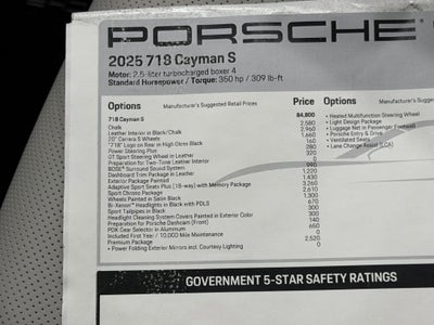 2025 Porsche 718 Cayman S
