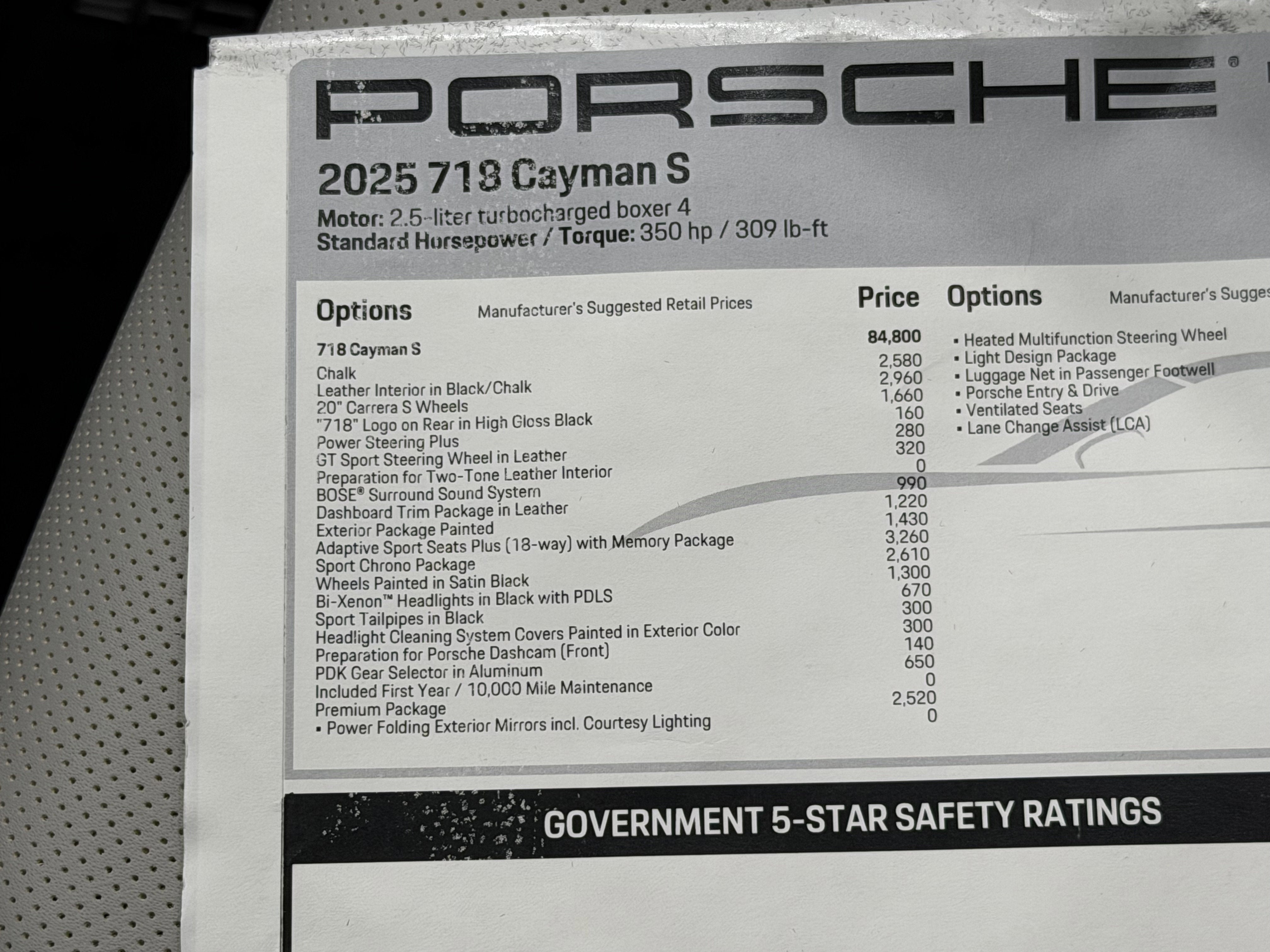 2025 Porsche 718 Cayman S