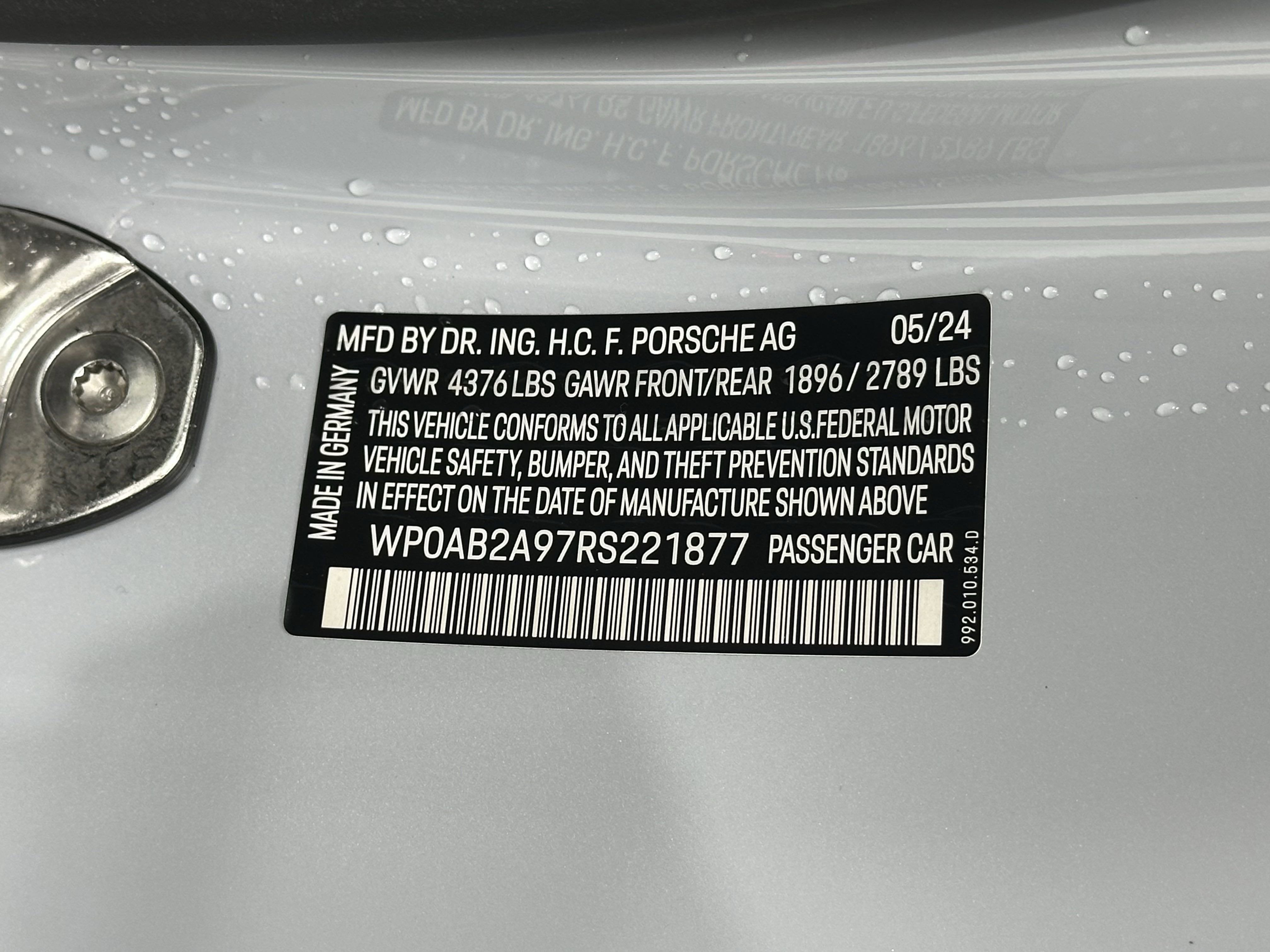 2024 Porsche 911 Carrera GTS