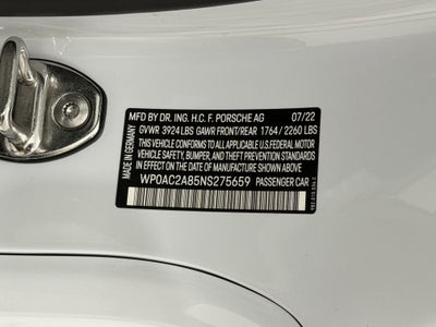 2022 Porsche 718 Cayman GT4
