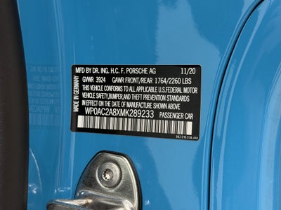 2021 Porsche 718 Cayman Gt4