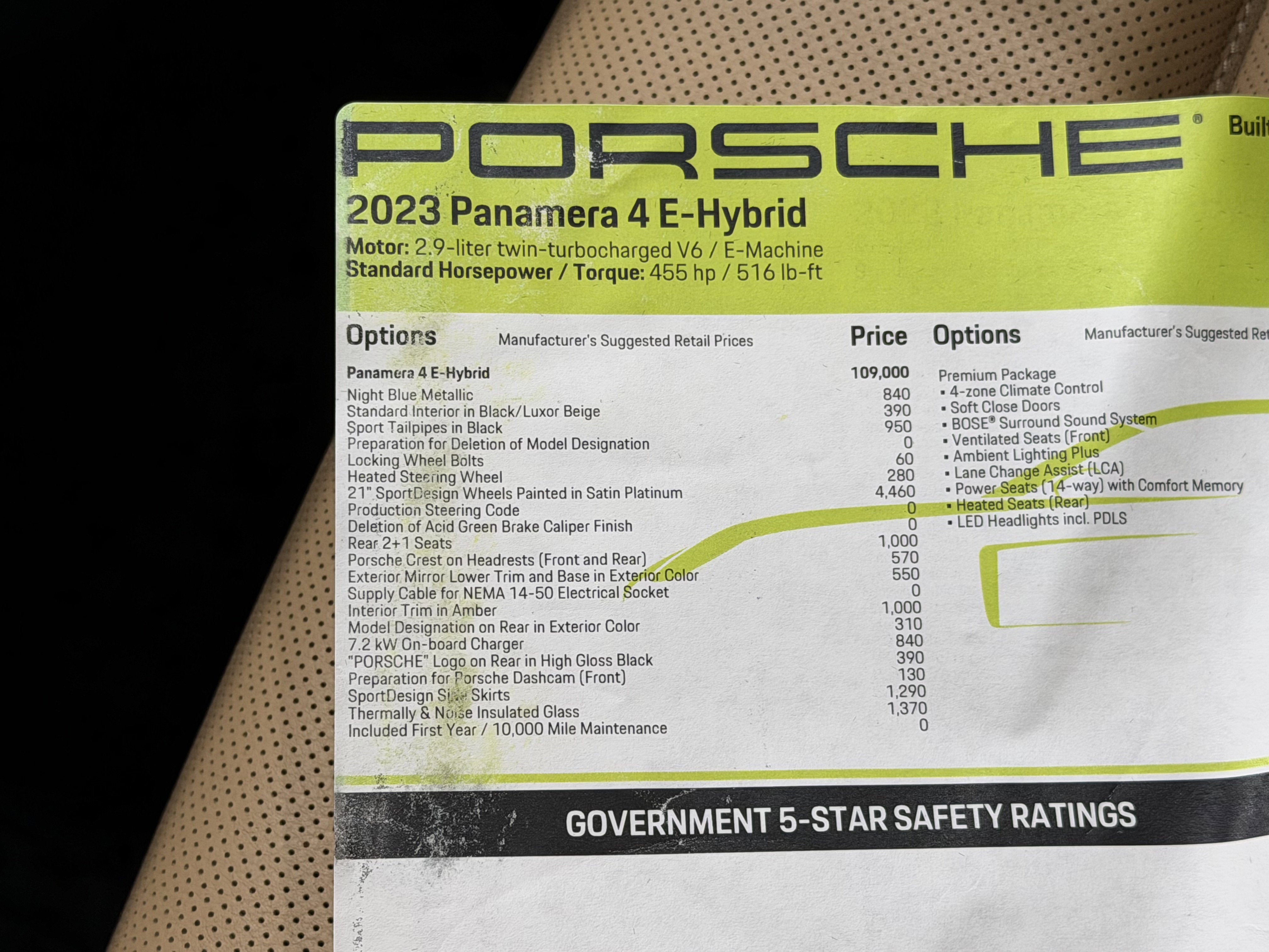 2023 Porsche Panamera 4 E-Hybrid