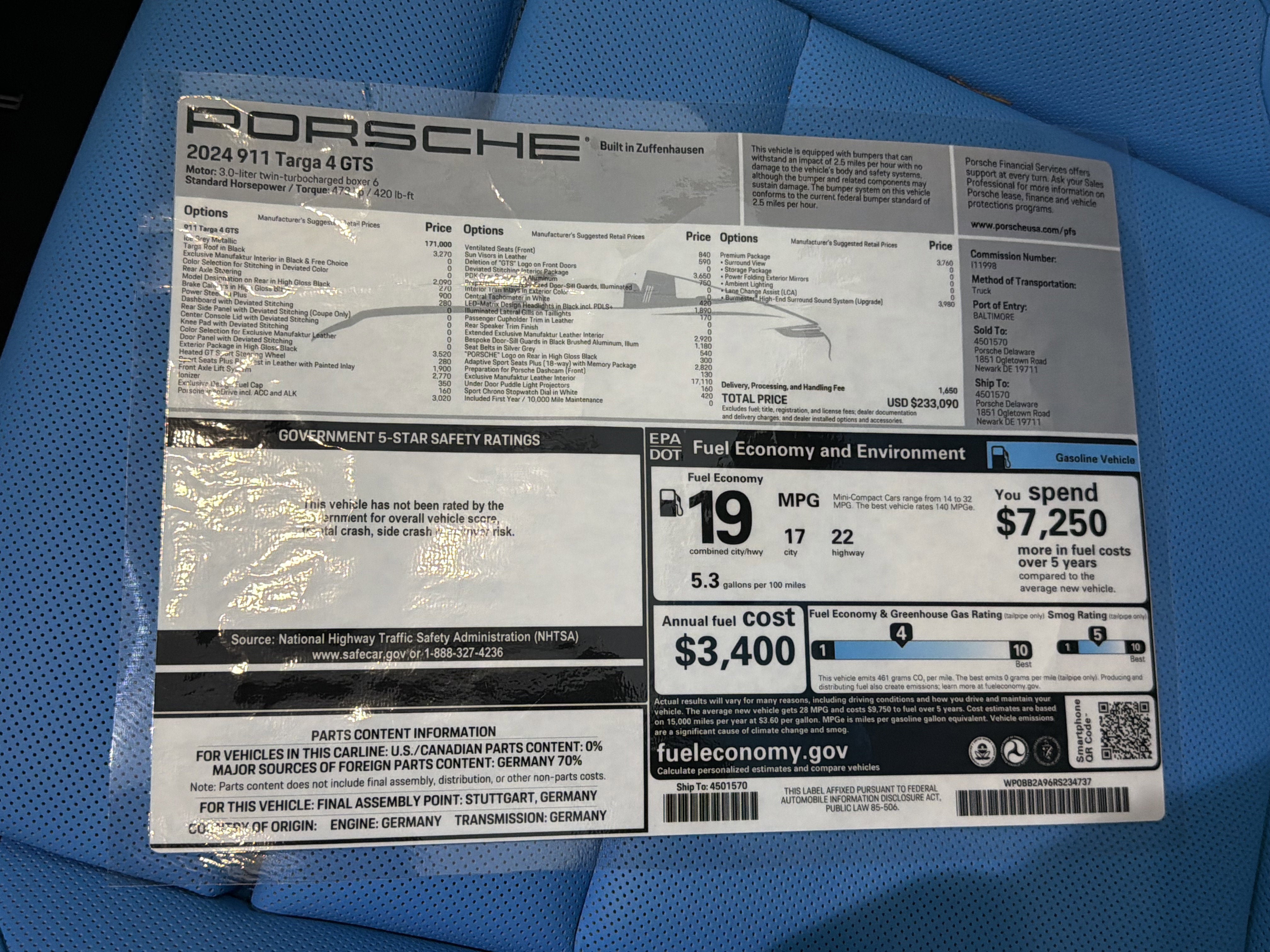 2024 Porsche 911 4 GTS