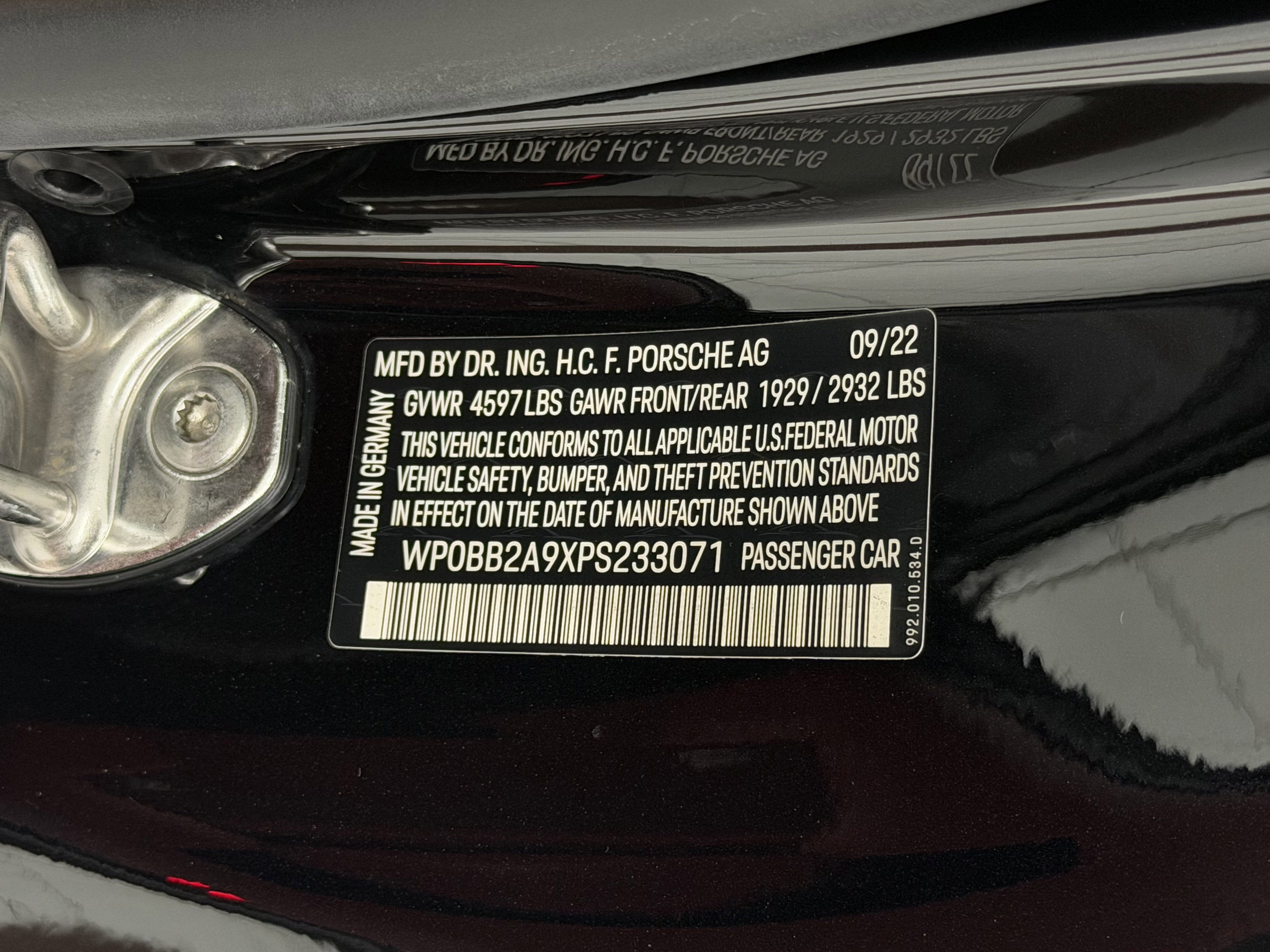 2023 Porsche 911 4S
