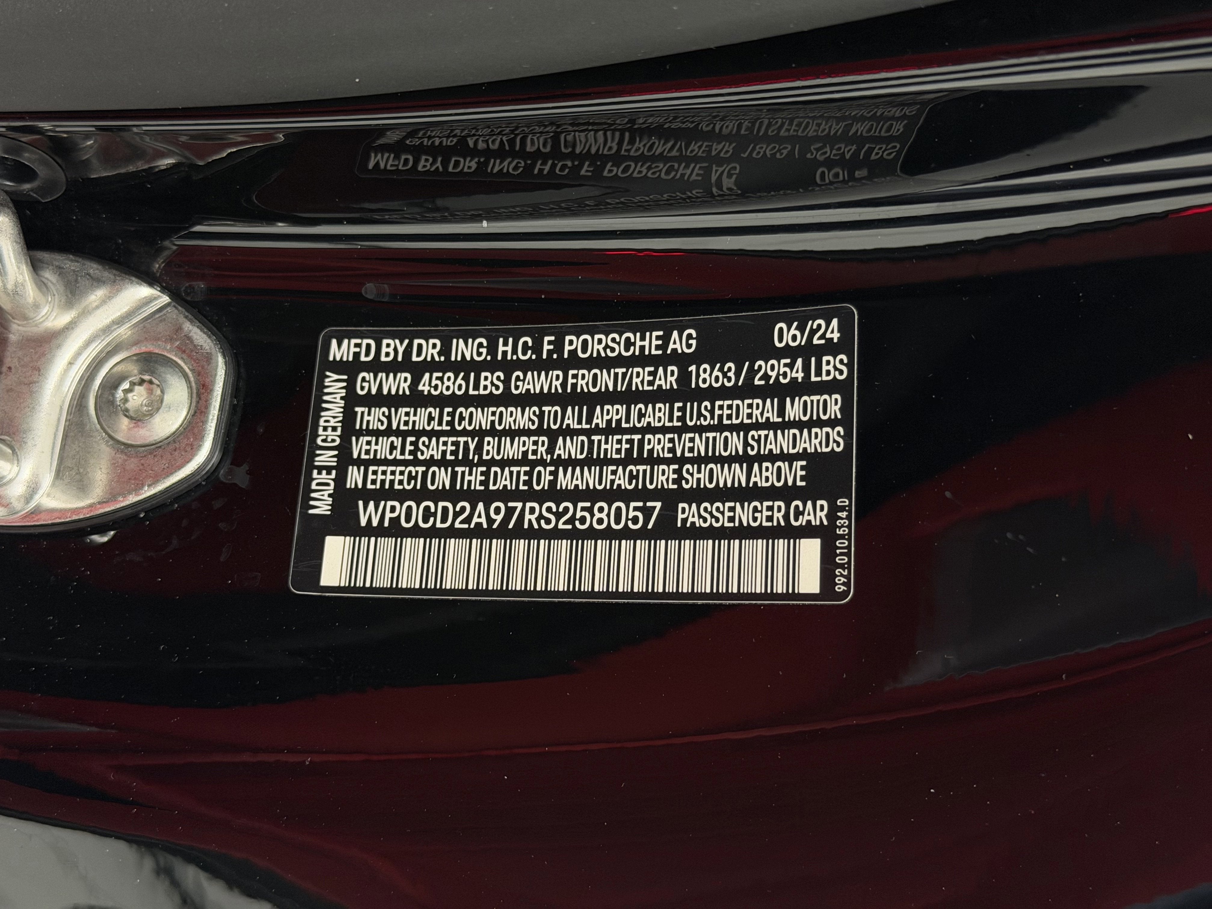 2024 Porsche 911 Turbo S