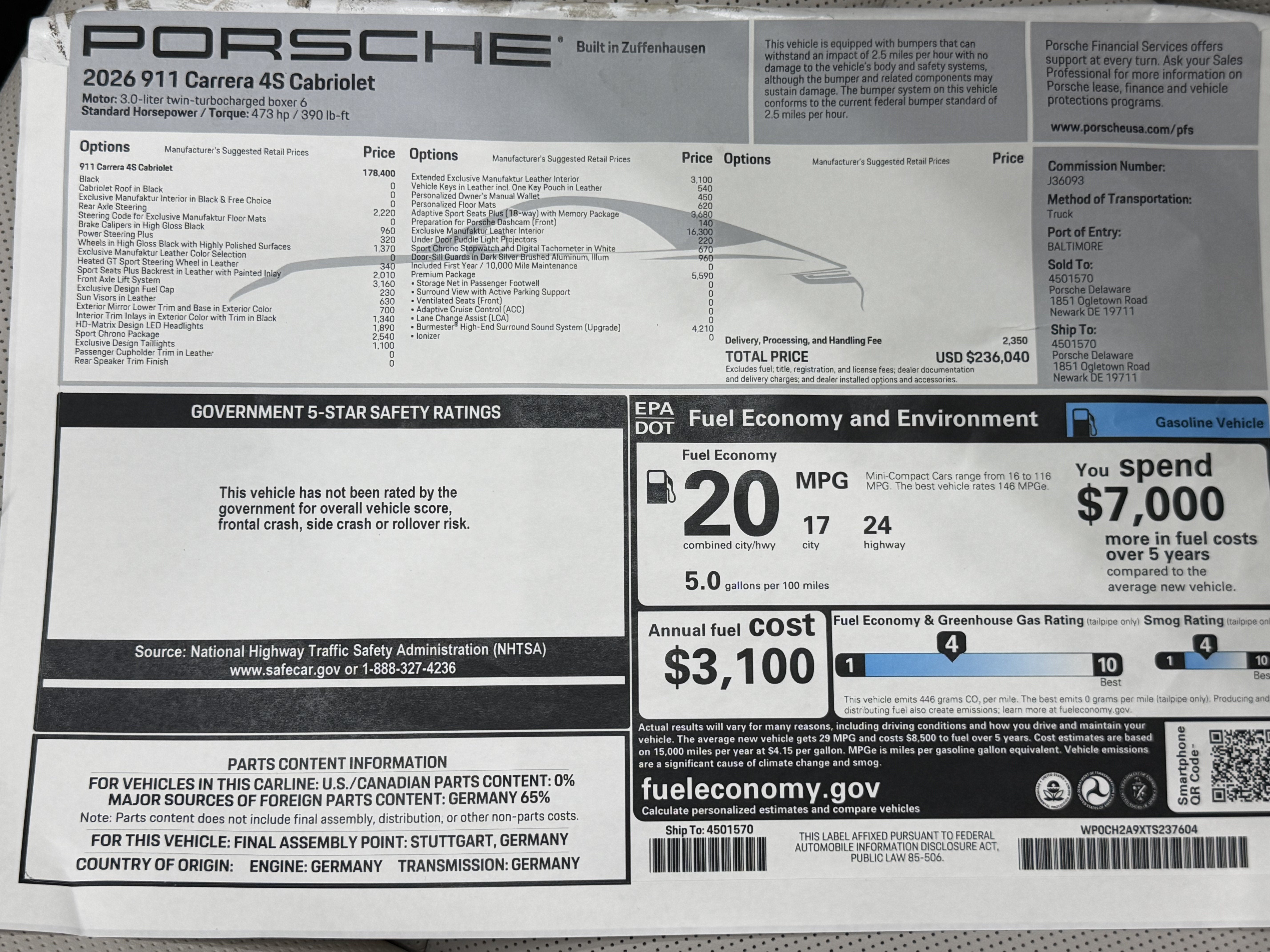 2026 Porsche 911 Carrera 4S