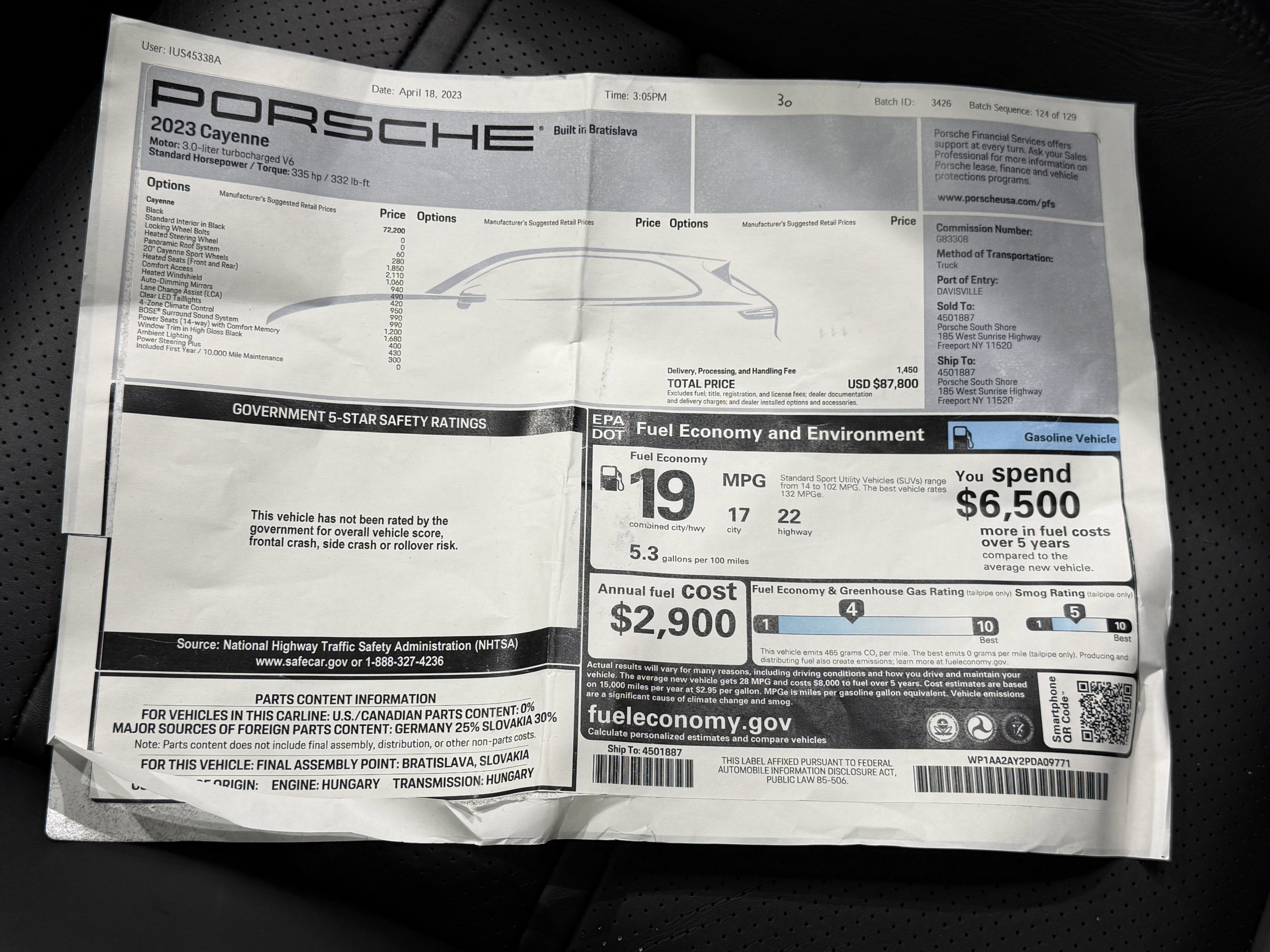 2023 Porsche Cayenne Base