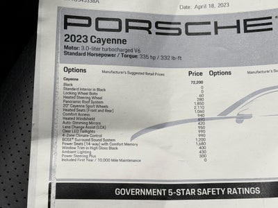2023 Porsche Cayenne Base
