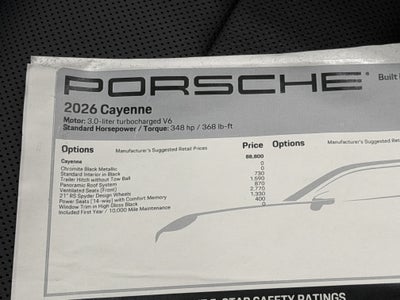 2026 Porsche Cayenne AWD