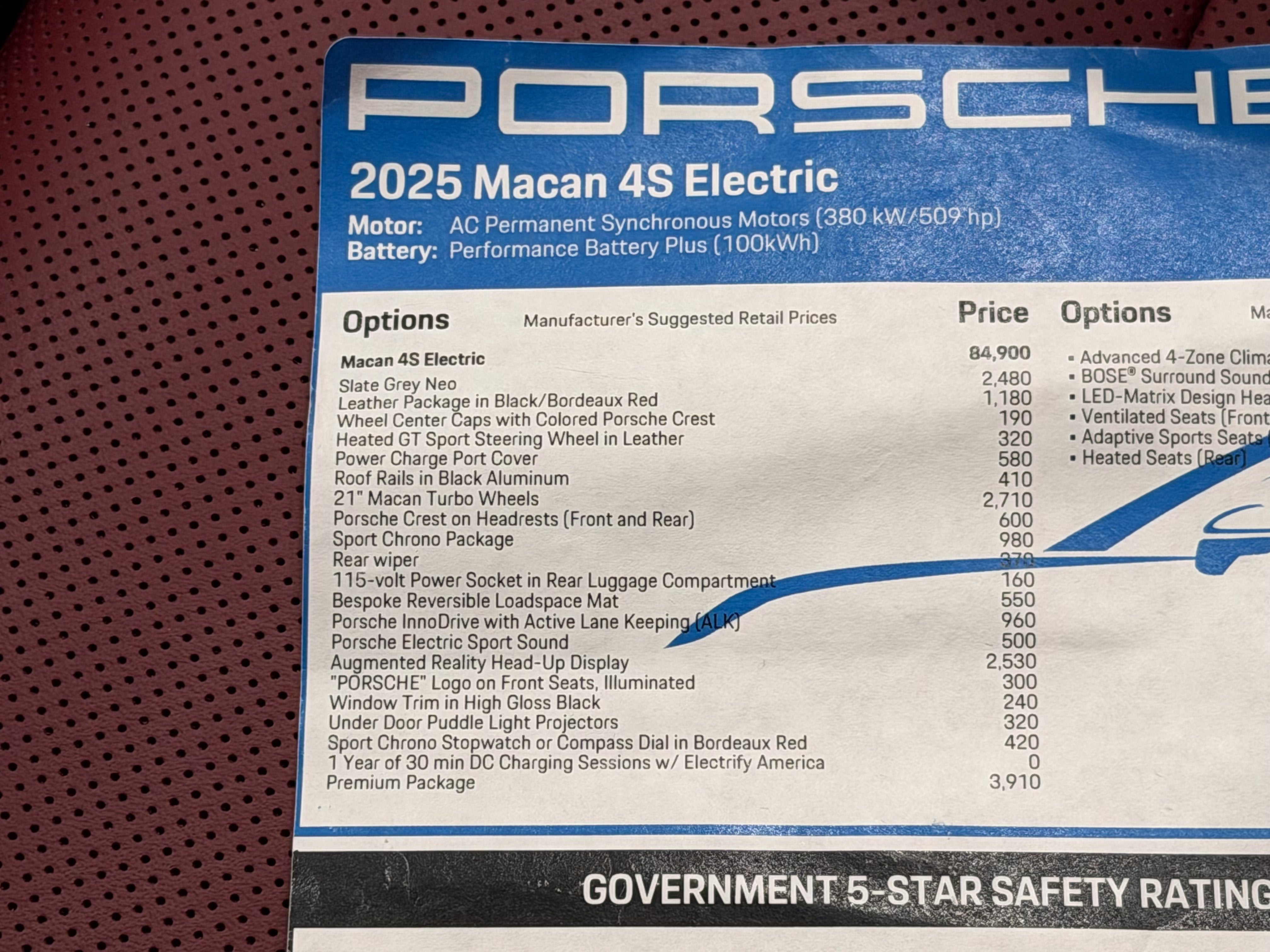 2025 Porsche Macan Electric 4S