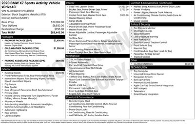 2020 BMW X7 xDrive40i
