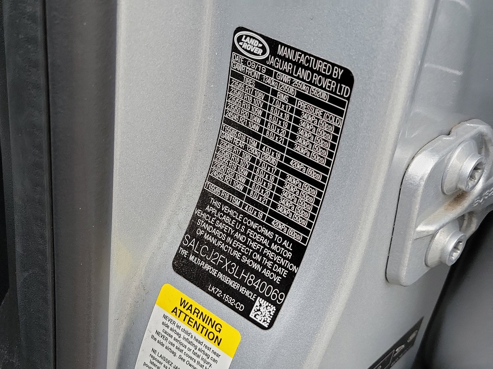 2020 Land Rover Discovery Sport S