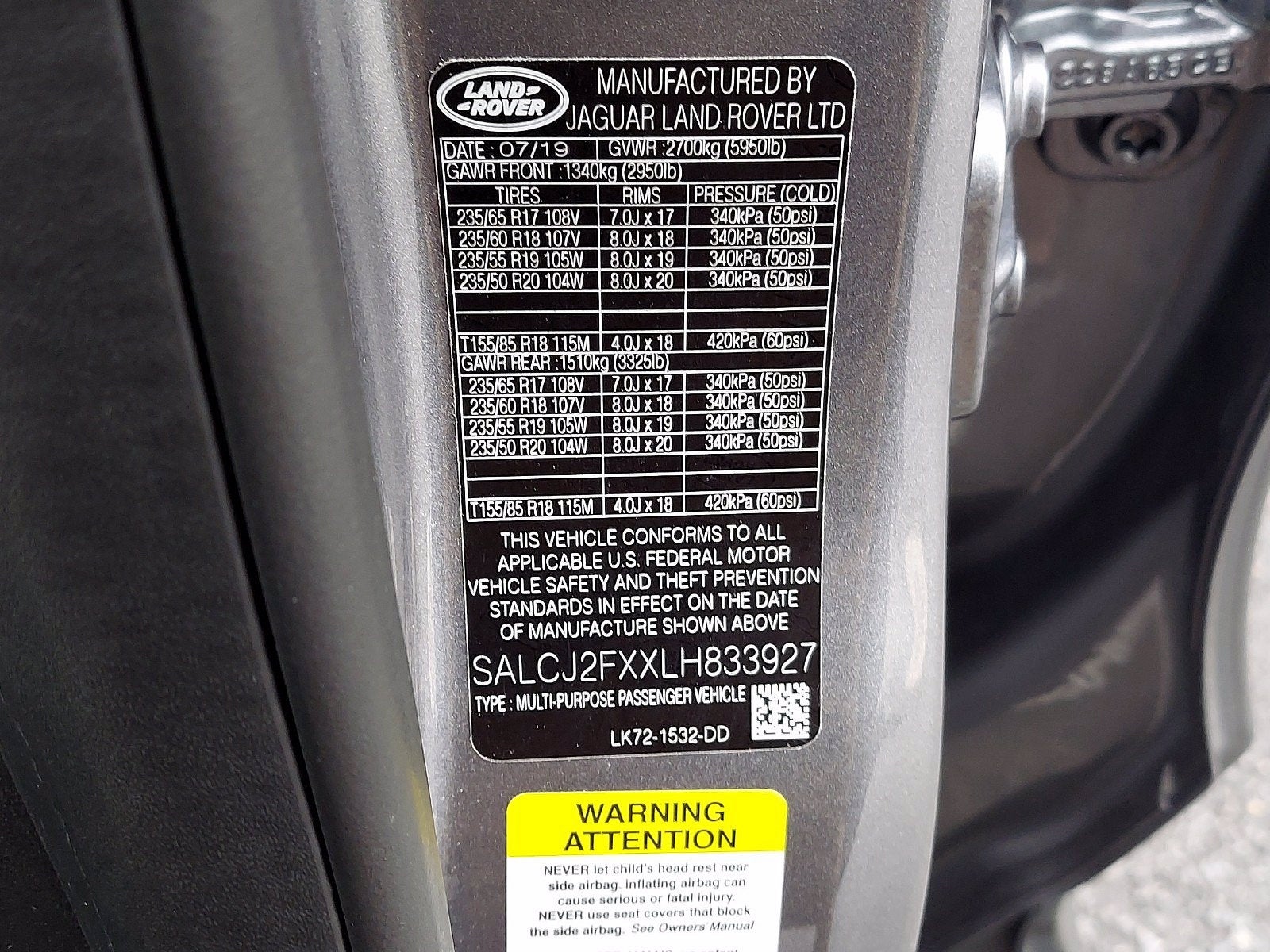 2020 Land Rover Discovery Sport S