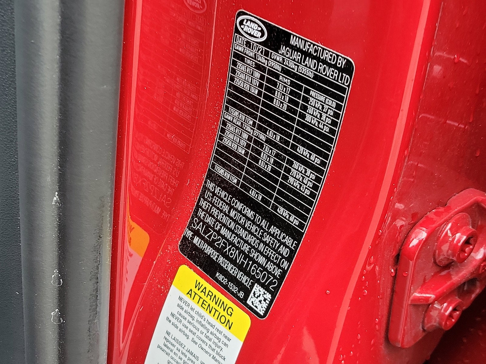 2022 Land Rover Range Rover Evoque SE