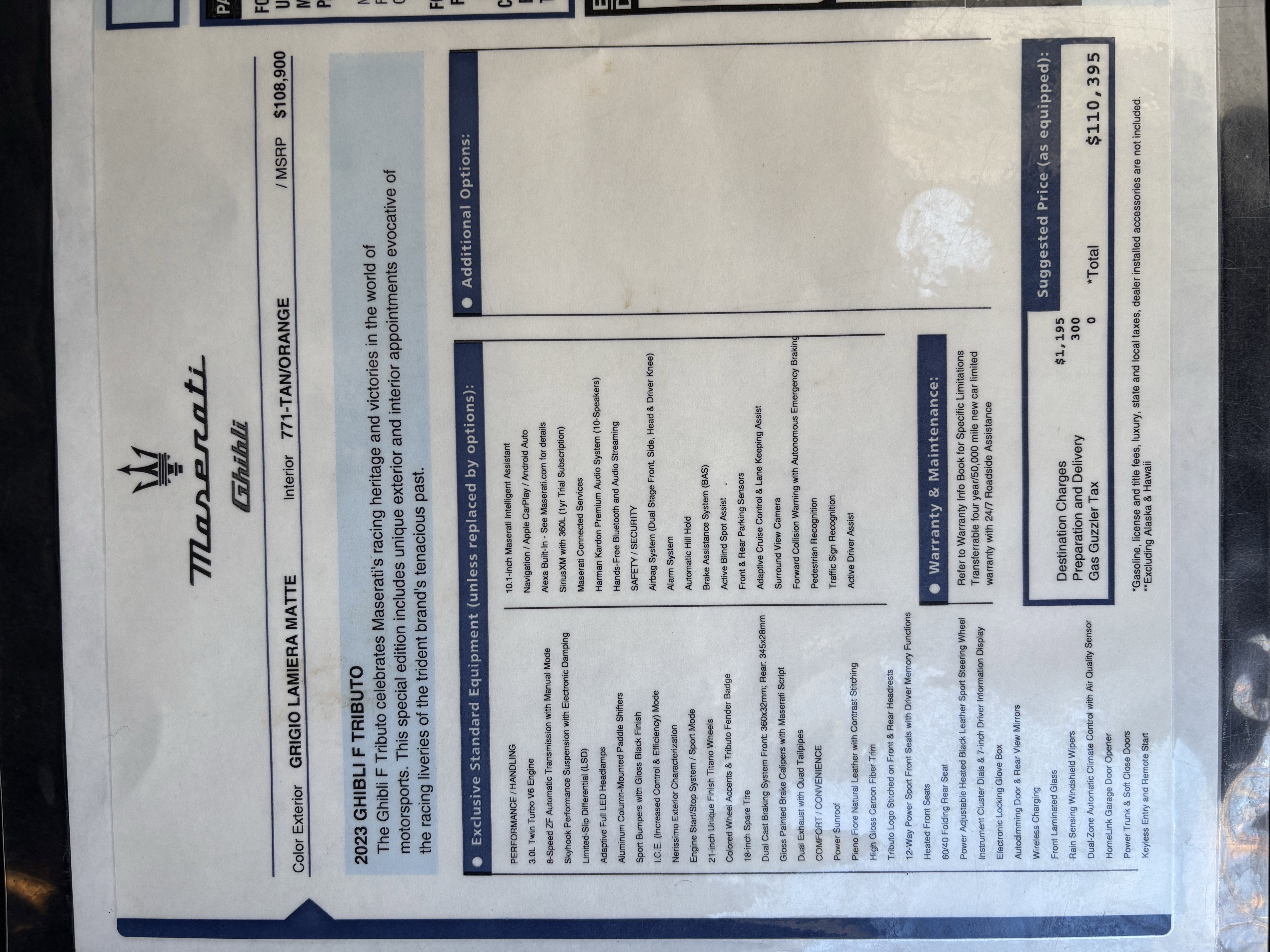 2023 Maserati Ghibli F Tributo